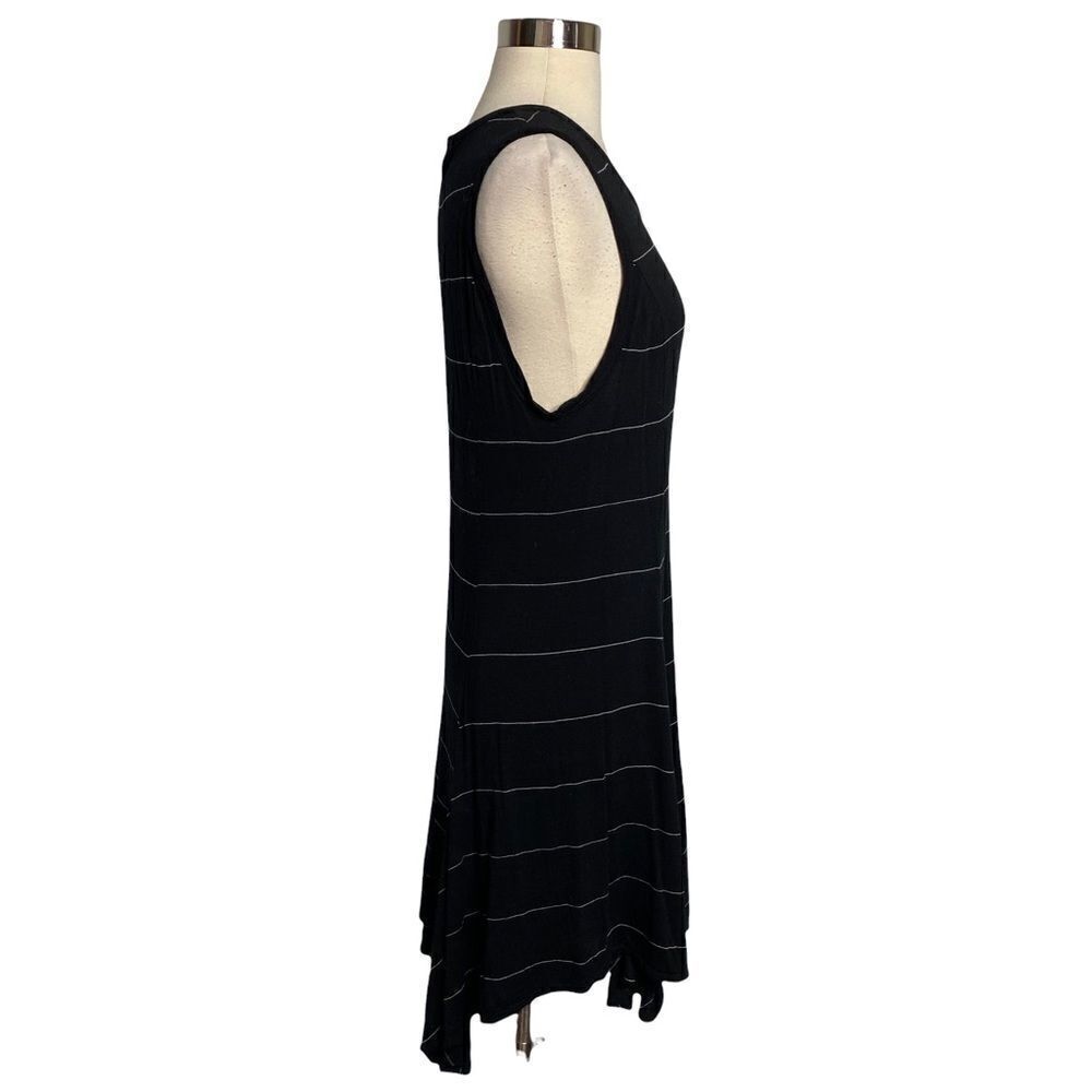 ALC Womens Striped Dress Size Medium Black White Sleeveless Lined Pullover - Picture 2 of 7
